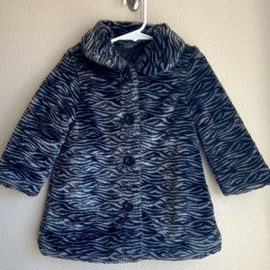 Calvin Klein Animal Print Faux Fur winter coat 24 months